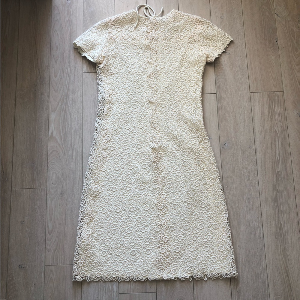 Handmade Ivory Lace Detailed Dress - Picture 3 of 13
